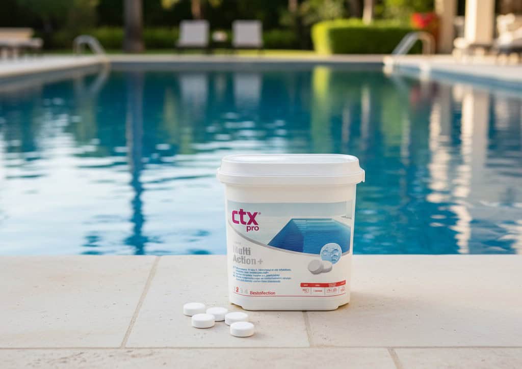 Multiactie chloortabletten voor zwembadreiniging, 5 kg, ideaal voor schoon en helder water.