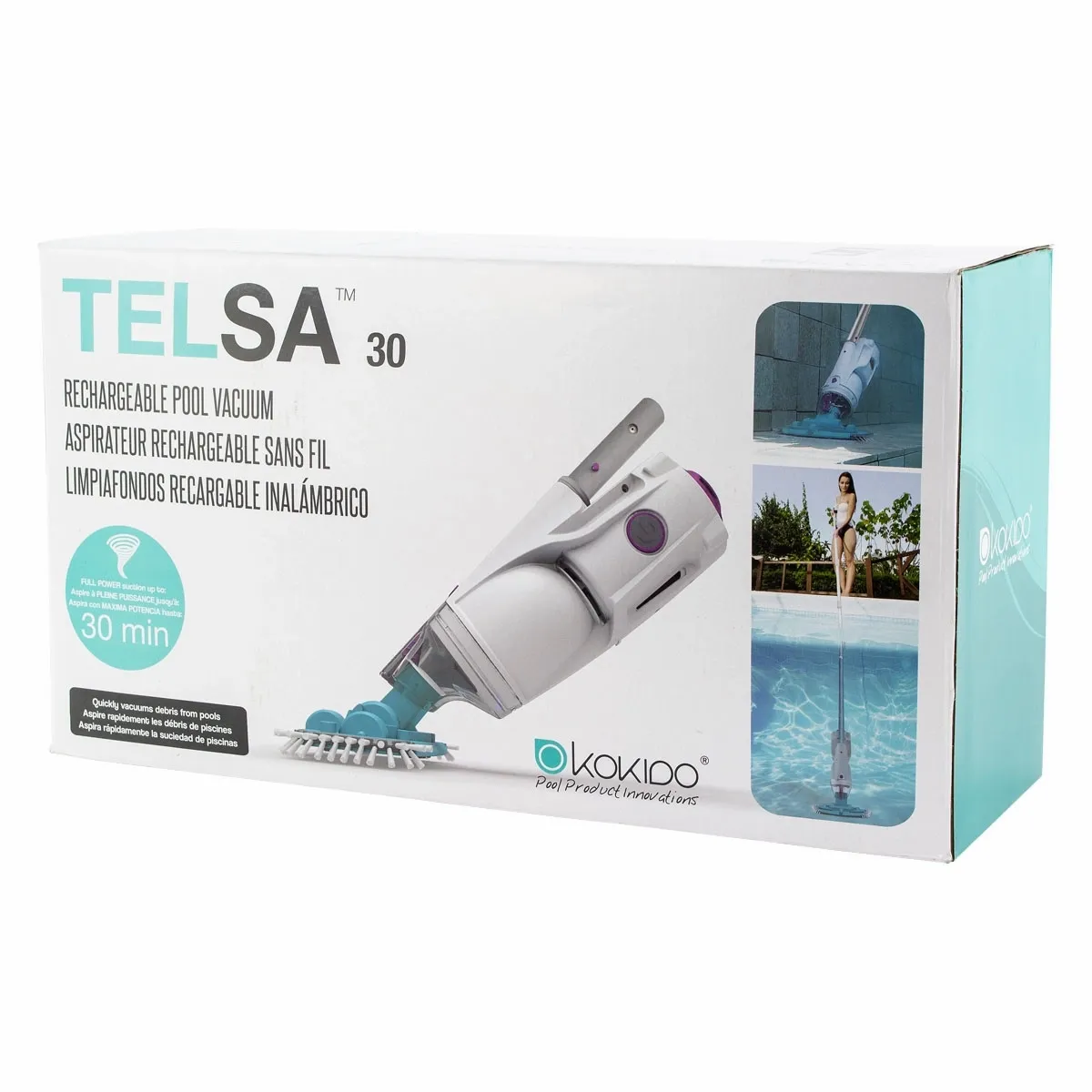 Kokido Telsa 30 elektrische spa- en zwembadstofzuiger
