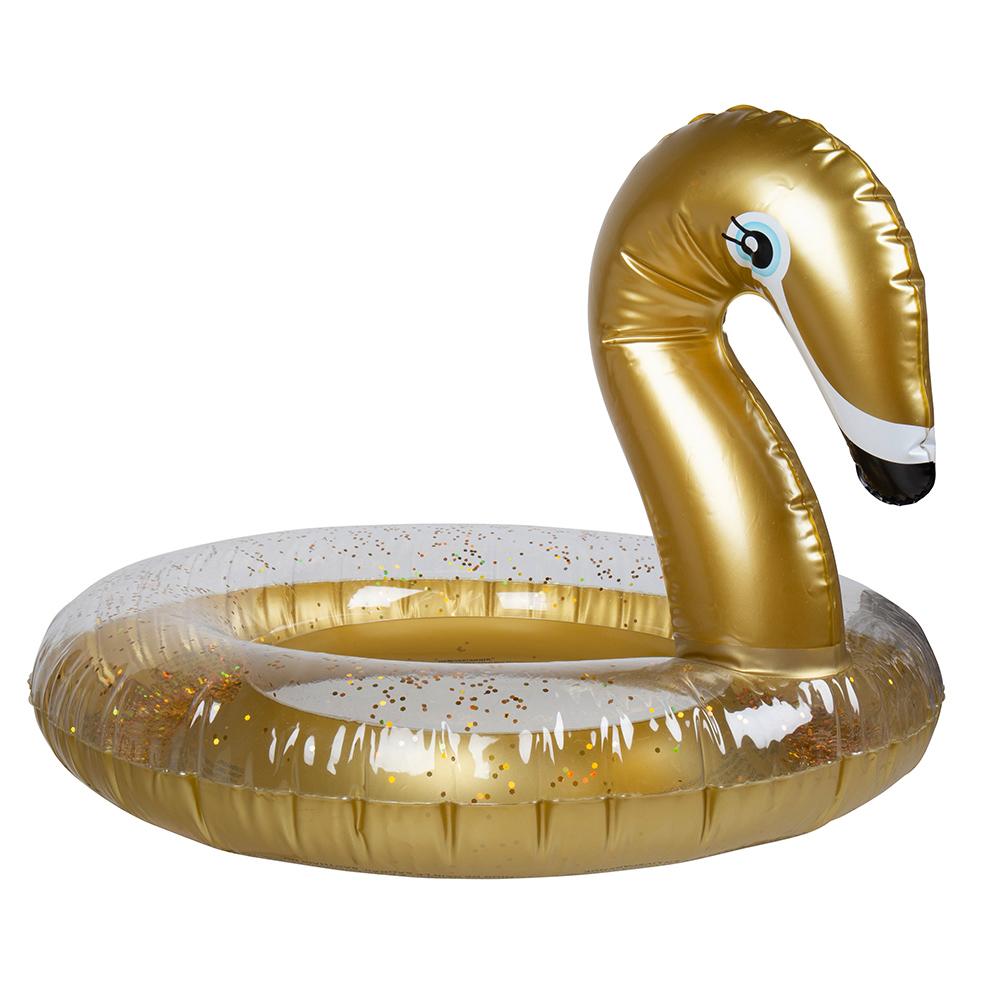 Kinder zwemband Gouden zwaan met glitter 3+