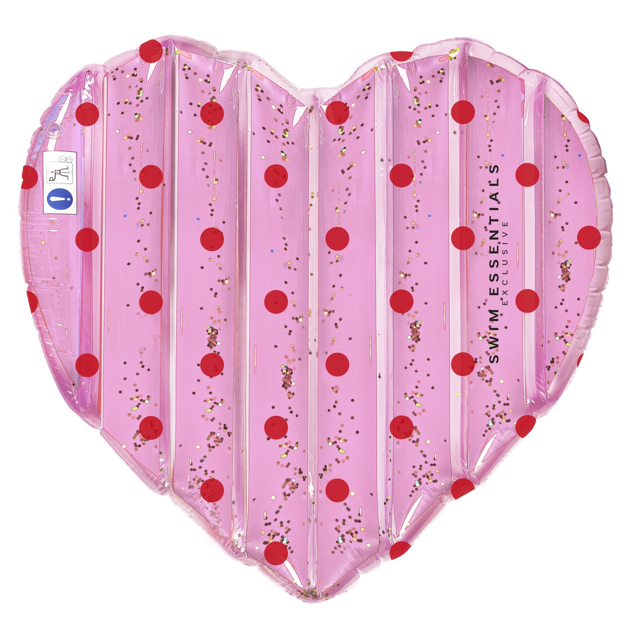 Roze hart met glitter Luchtbed | Luchtbedden & vlotters | Zwembad.shop