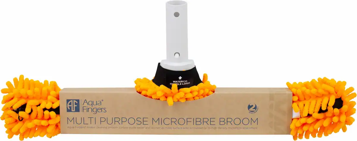 Aquafinger flexibele microvezelborstel voor zwembad schoonmaken.