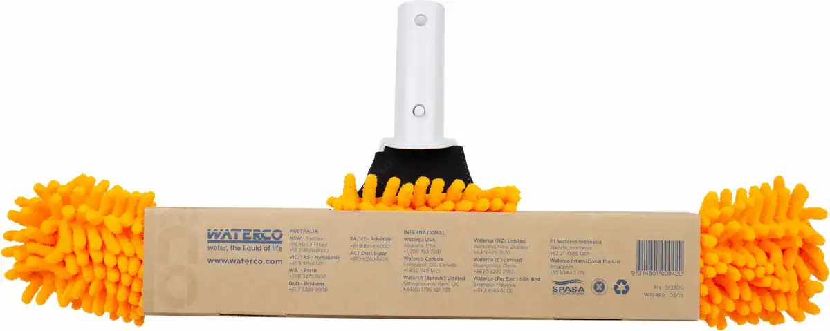 Microvezelborstel voor zwembadreiniging, Waterco Aquafinger.
