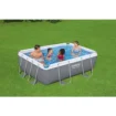 Bestway Power Steel zwembad 282x196x84 cm met filterpomp en accessoires.