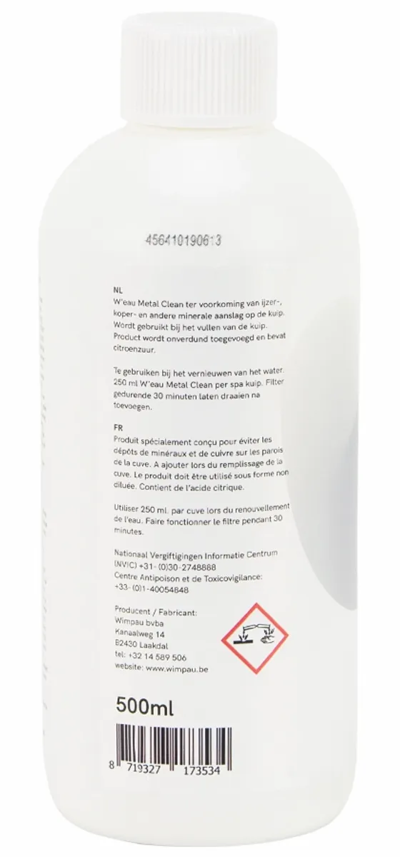 W'eau Metal Clean / anti-metaalafzetting - 500 ml