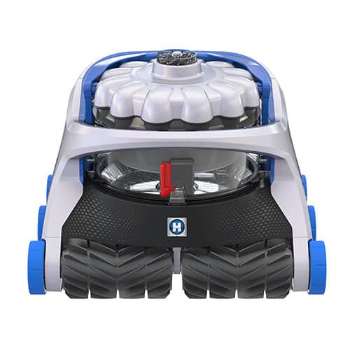 Zwembadrobot met schuimborstels voor schoonmaken van zwembaden.