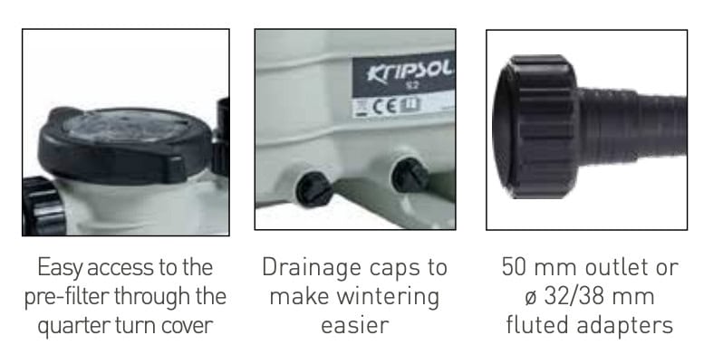 Kripsol S2-150M zwembadpomp met 1,5 CV motor en 230V mono.