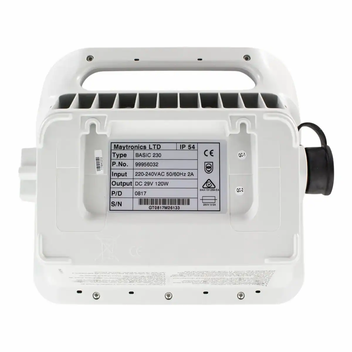 Energiezuinige zwembadverwarming met 120W vermogen.