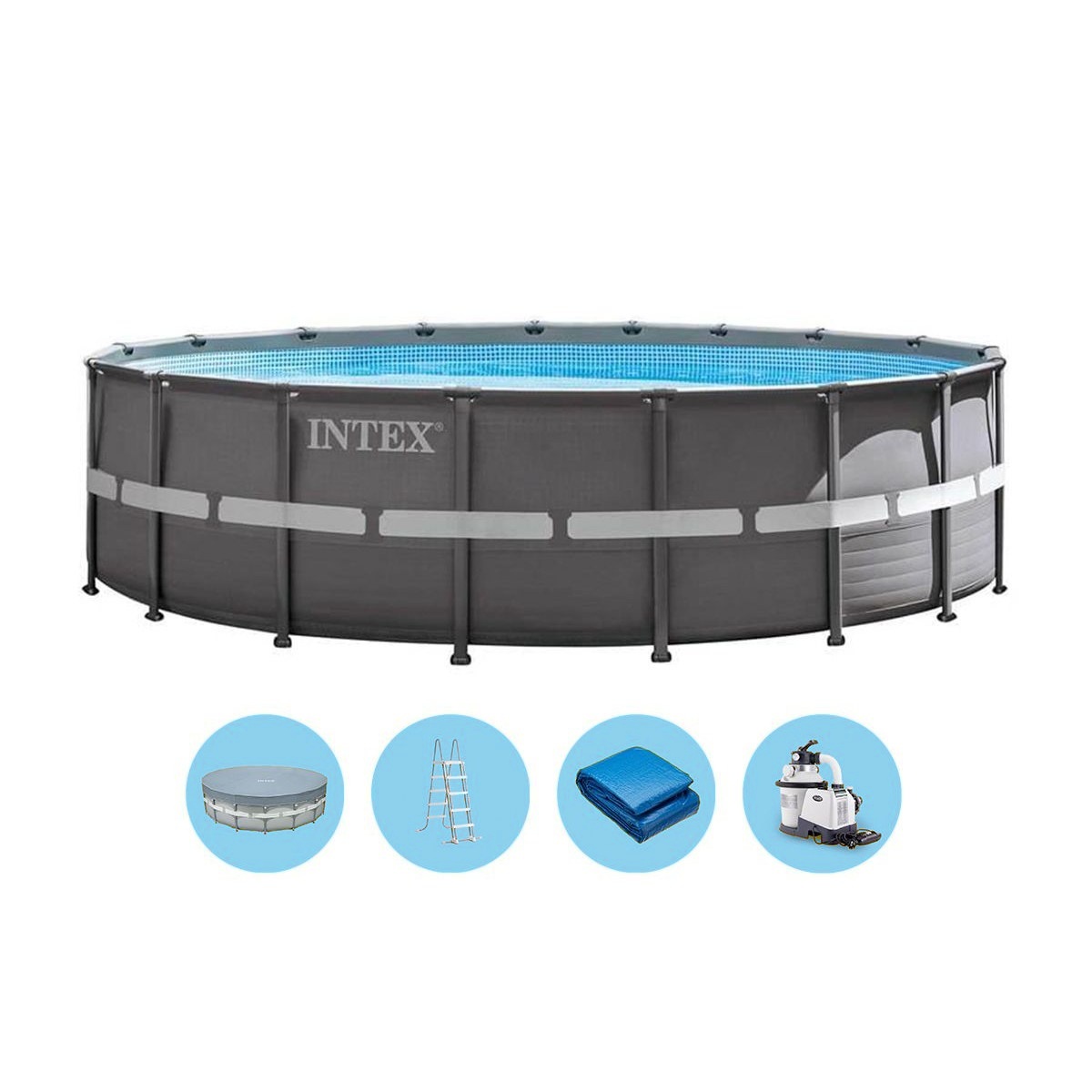 Intex Ultra XTR Frame zwembad - 610 x 122 cm - met zandfilterpomp en accessoires
