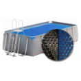 W'eau solar cover rechthoekig - 300 x 175 cm (zeilmaat 286 x 154) - Zwart/Blauw