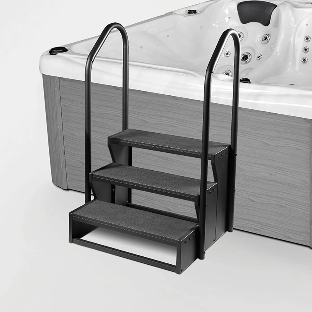 W’eau spa trap antislip met leuning – zwart