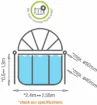 Exit zwembadoverkapping ECO rond 244 cm - universeel