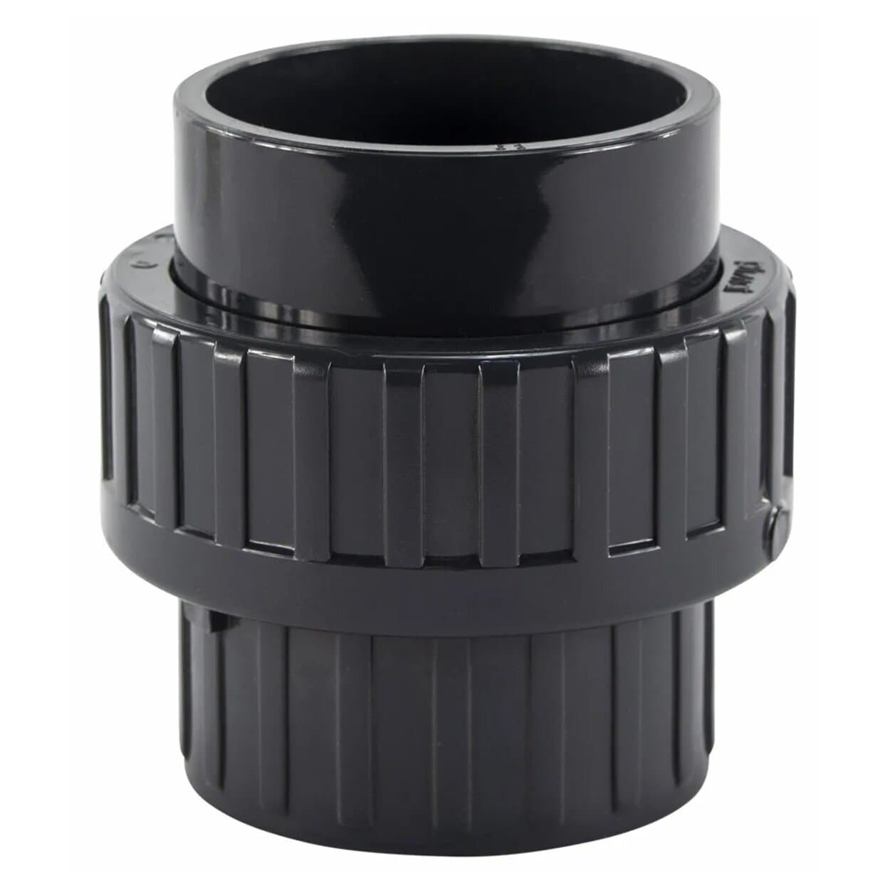 PVC koppeling 63mm met lijmverbinding en binnendraad voor zwembadinstallaties.