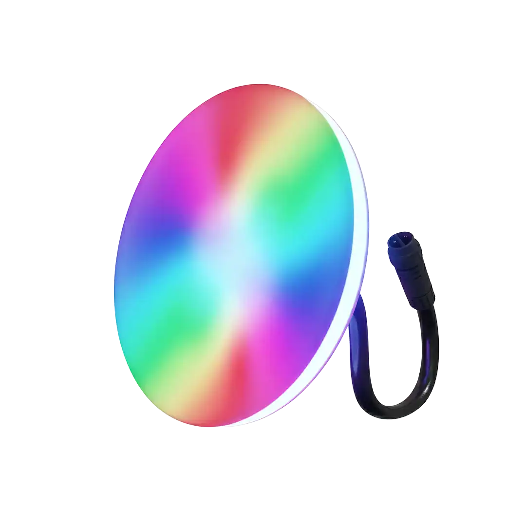 Verlichte zwembadverlichting met RGB-kleuren, 100 mm diameter, ideaal voor sfeervolle zwembadverlich.
