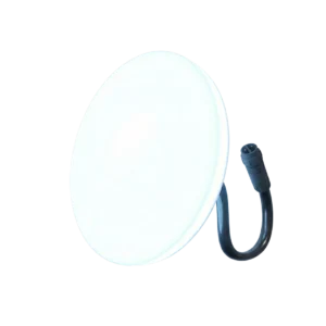 LED zwembadverlichting in wit, 100 mm diameter, geschikt voor onderwatergebruik.