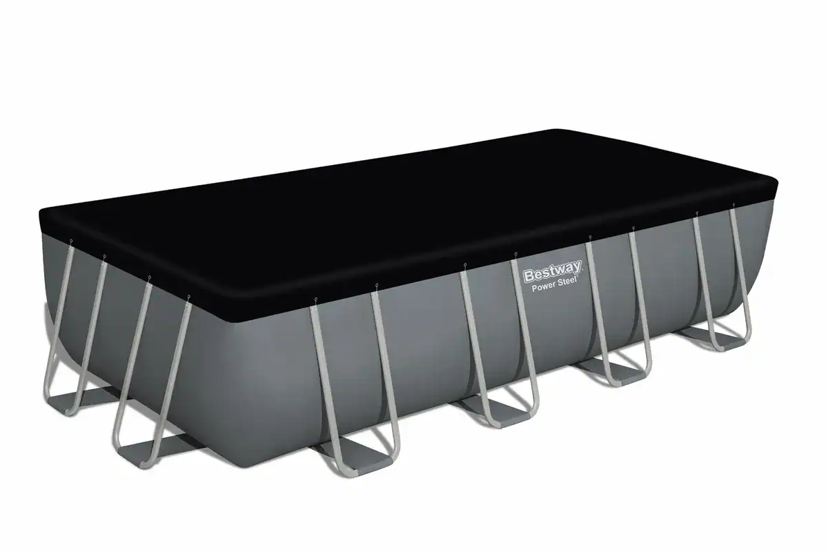 Bestway Power Steel zwembad met zandfilterpomp en accessoires.