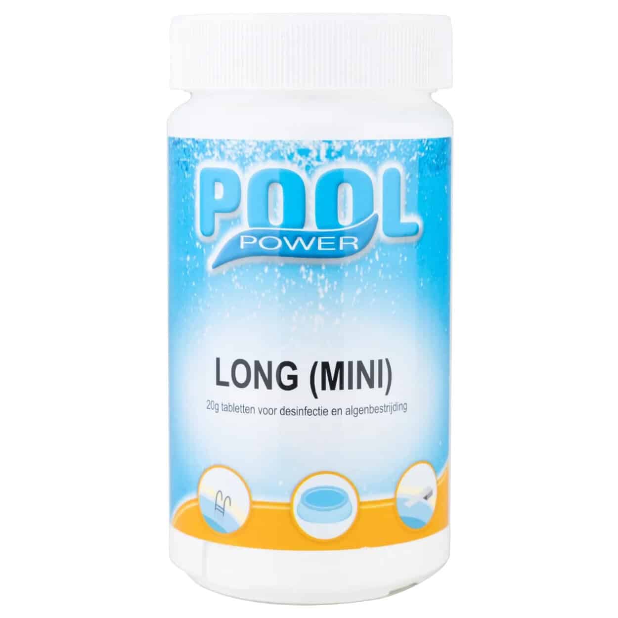 Chloortabletten voor zwembadreiniging en desinfectie, 20 gram per stuk.