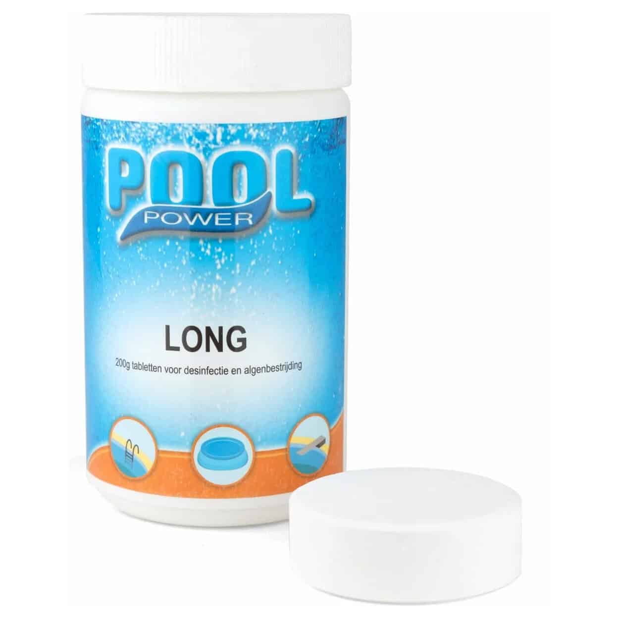 Desinfectietabletten voor zwembaden, 200 mg, hygiënisch en effectief.