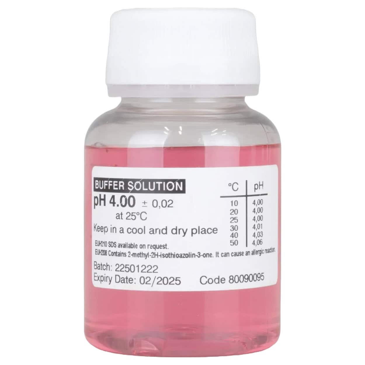 Kalibratievloeistof voor pH-sensoren 4.00, 90 ml, geschikt voor zwembadwater.