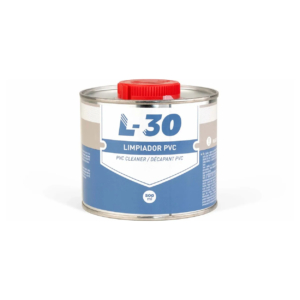 PVC reiniger L-30 in blik, 500 ml, geschikt voor zwembadonderhoud.