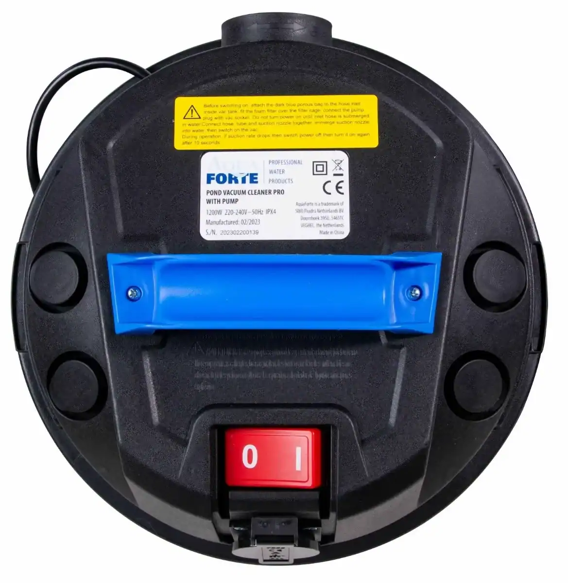 Vijverstofzuiger voor het reinigen van vijvers en zwembaden. Compact en krachtig met gebruiksvriende.