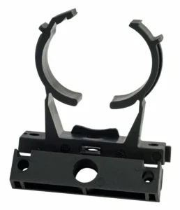 Buisklem PP 60-65 mm zwart voor zwembadpijpen, type POPP, stevige bevestiging.
