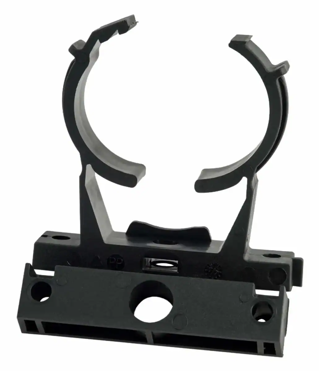Buisklem PP 60-65 mm zwart voor zwembadpijpen, type POPP, stevige bevestiging.
