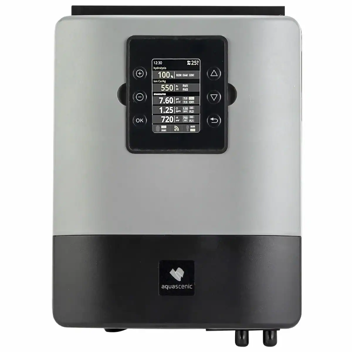 Hydrolyse Elite set voor zwembadreiniging tot 65 m3, compact en gebruiksvriendelijk.
