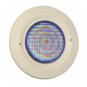 LED zwembadlamp met kleurrijk licht en inbouwset voor zand/beige zwembaden.