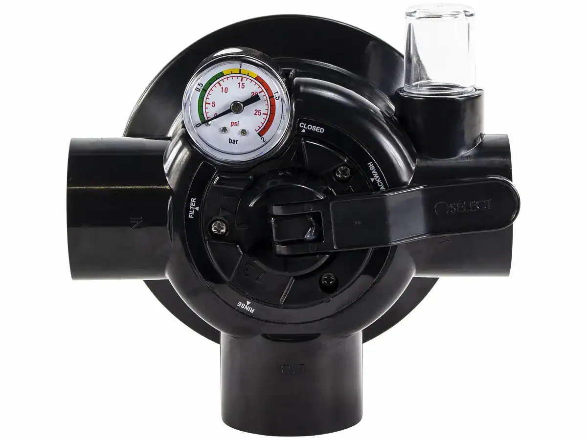 4-weg klep voor zwembad zandfilterset, 1,5 inch topmount ontwerp.