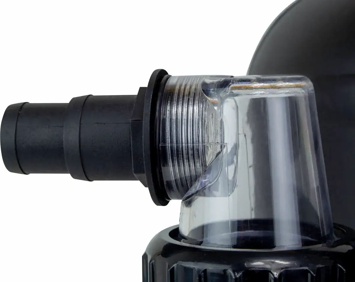 Zandfilterset DK 400 voor zwembaden, capaciteit 6 m³ per uur, inclusief filter en aansluitingen.