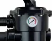 Zandfilterset DK 310 voor zwembadreiniging, capaciteit 4 m³/u, inclusief drukmeter en filter.