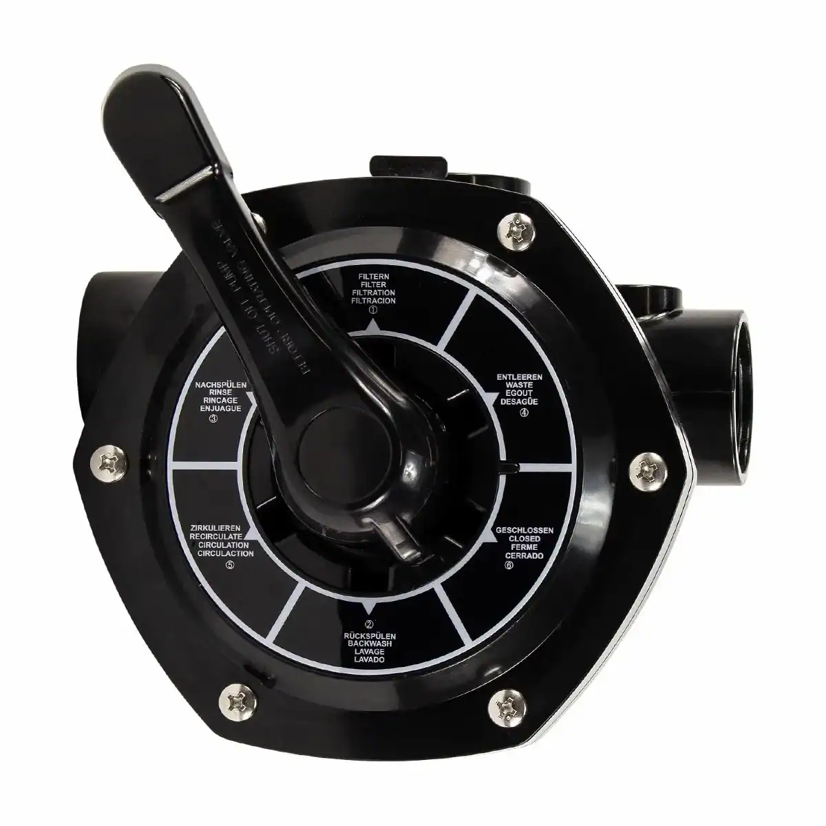 Mega+ 6-weg klep 1,5" sidemount voor MFS zandfilter