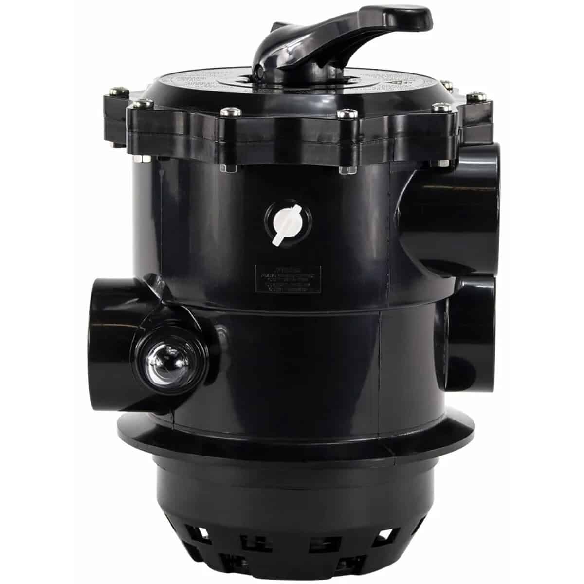 Pentair 6-weg klep topmount voor Tagelus zandfilter, geschikt voor zwembadfiltratie.