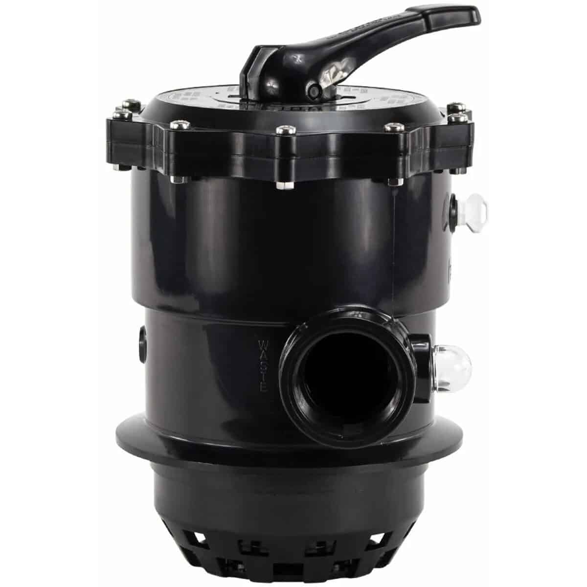 Pentair 6-weg klep topmount voor Tagelus zandfilter, geschikt voor zwembadfiltratie.
