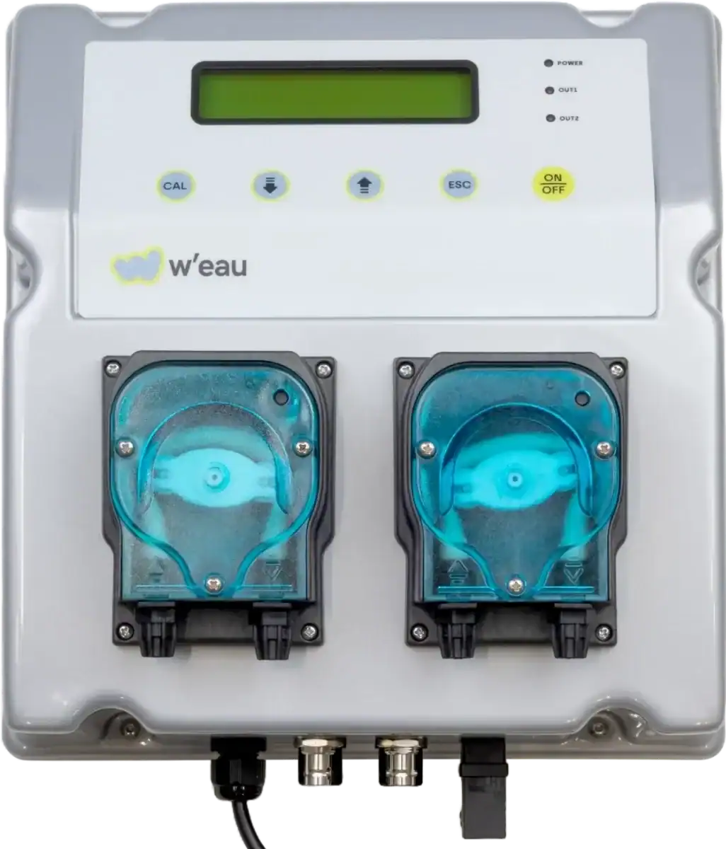 Automatische pH- en redox regelaar voor zwembaden, ideaal voor de W'eau Compact Pool set.