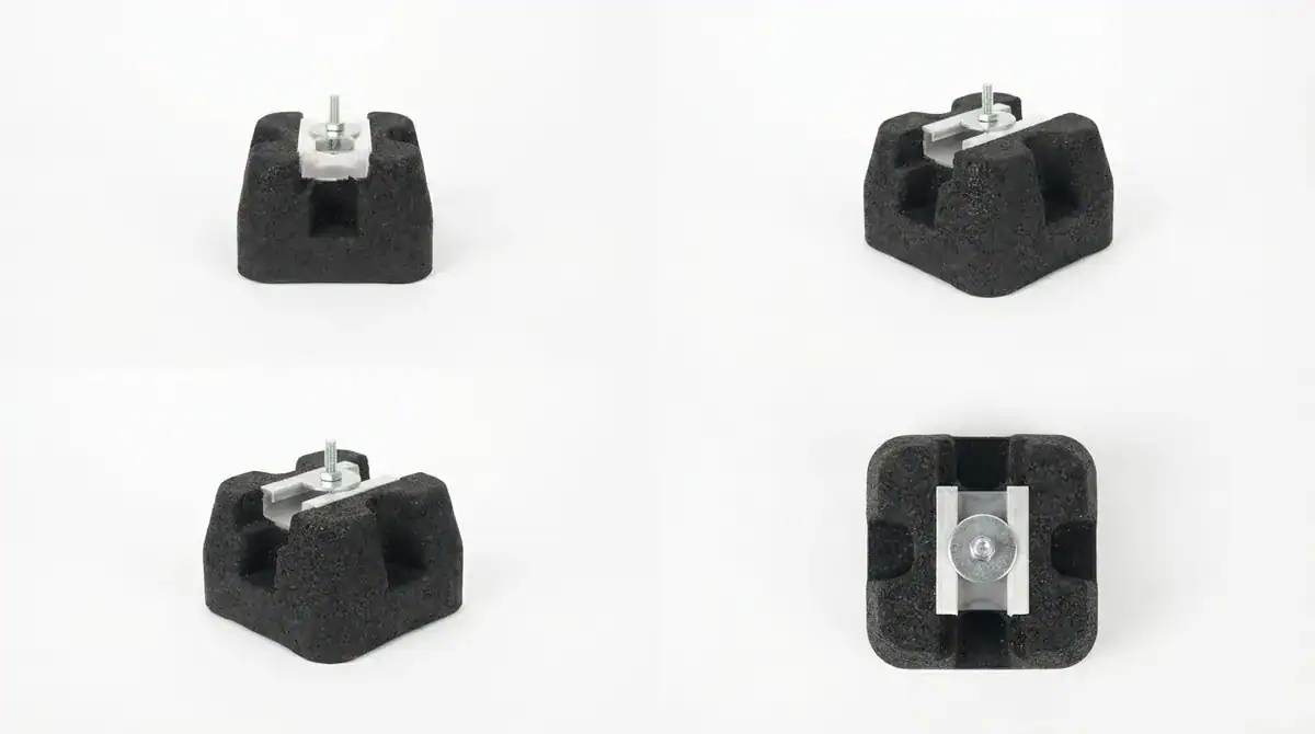 Trillingsdempers voor mini warmtepompen, set van 4 stuks.
