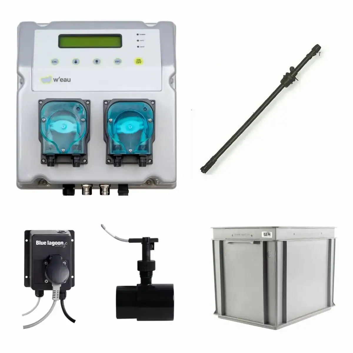 W'eau Compact Pool automatische pH- en redoxregeling voor zwembaden.