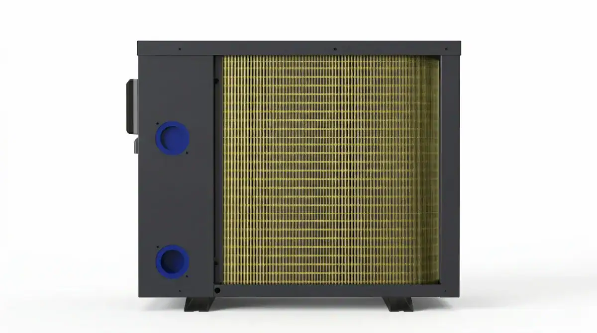 Inverter zwembad warmtepomp voor energiezuinig verwarmen van zwembaden.