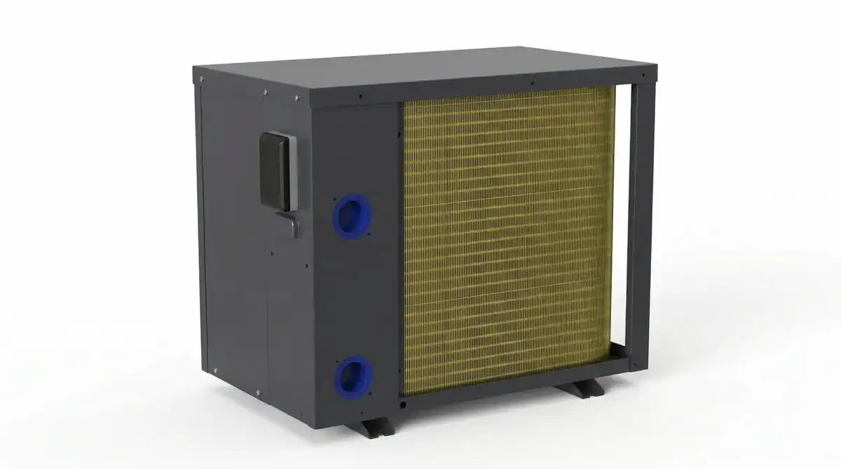 Inverter zwembad warmtepomp van 6kW voor energiebesparend verwarmen van je zwembadwater.