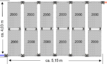 Zonneverwarmingsset voor zwembad tot 48 m² met absorberpanelen.