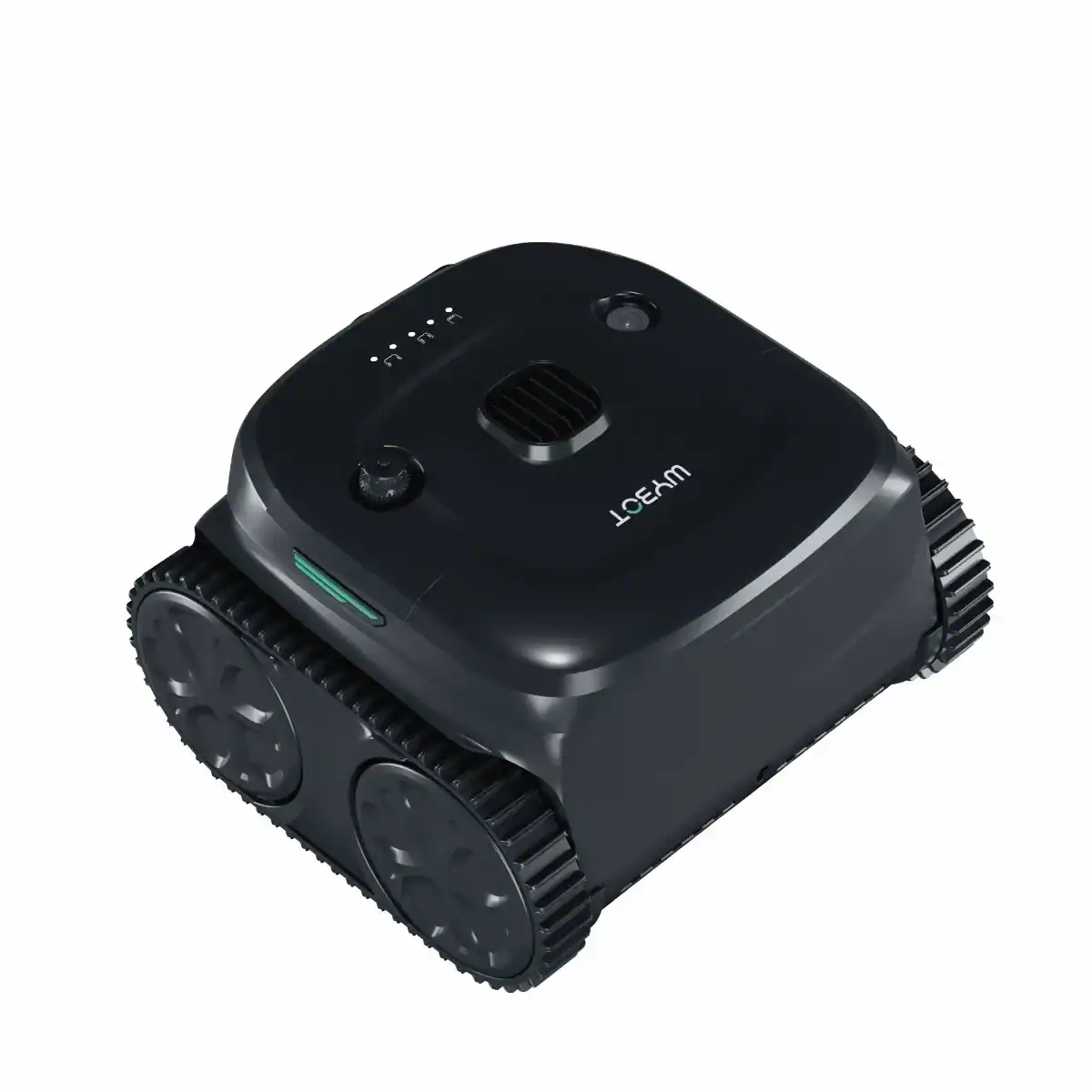 Compact robot met camera en wielen voor automatisering.