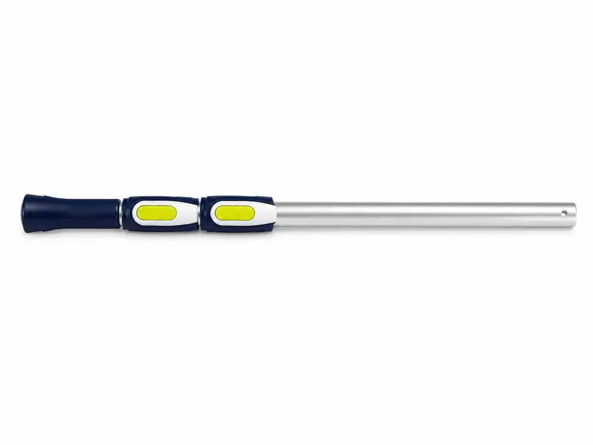 Zwembad schoonmaaksteel met comfortabele handgreep en telescopische buis.