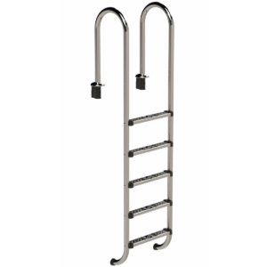 Veiligheidstrap RVS voor zwembad, 5 treden, geschikt voor IDEAL Muro zwembad.