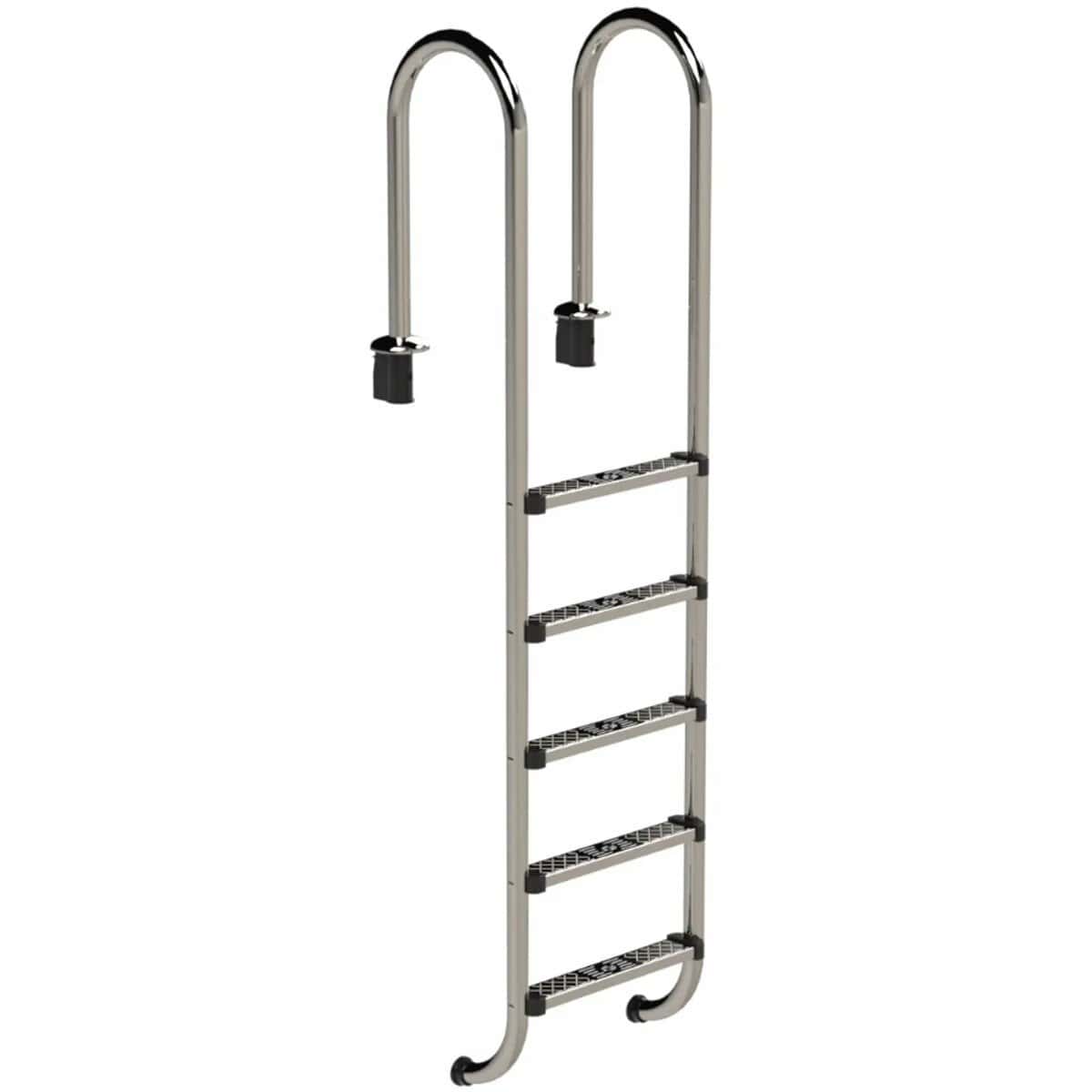 Veiligheidstrap RVS voor zwembad, 5 treden, geschikt voor IDEAL Muro zwembad.