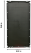 Zonnecollector voor zwembadverwarming, 16 m², zwart, met perforaties.