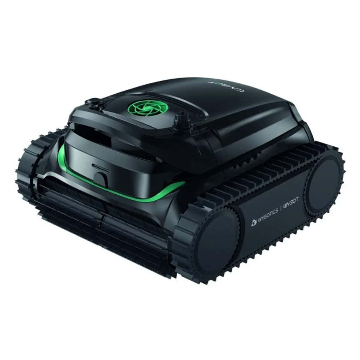 Robotszwembadreiniger met tracks voor efficiënte schoonmaak.
