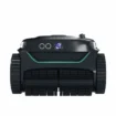 Automatische zwembad reinigingsrobot met grote wielen en camera.