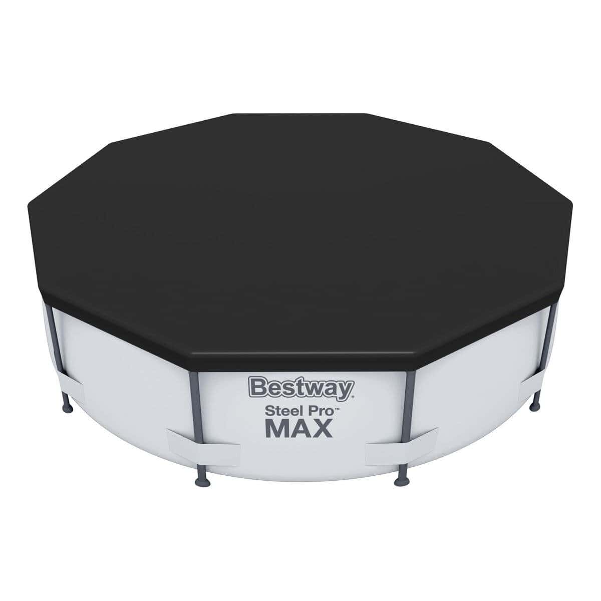Zwemvijver cover voor Bestway Steel Pro MAX zwembad, beschermt tegen vuil en zonlicht.