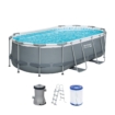 Bestway Power Steel ovaal zwembad - 427 x 250 x 100 cm - met filterpomp en accessoires