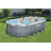 Bestway Power Steel ovaal zwembad - 427 x 250 x 100 cm - met filterpomp en accessoires